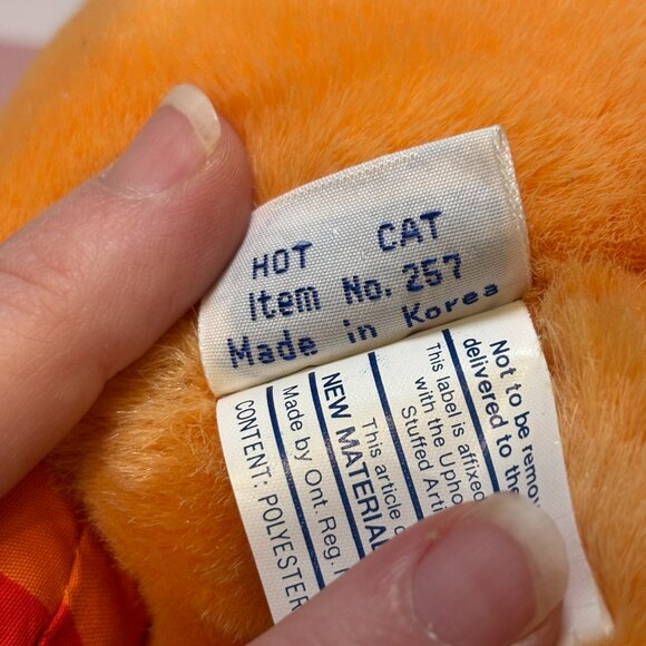 NWT Vintage 1989 Andrew Brownsword "Hot Cat" Plush Toy - Picture 7 of 10